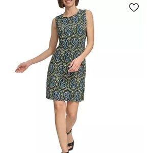 Tommy Hilfiger Paisley Sleeveless Shift Dress Size 8